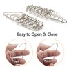 Shower Curtain Rings, Rust Proof Metal Shower Hooks for Bathroom