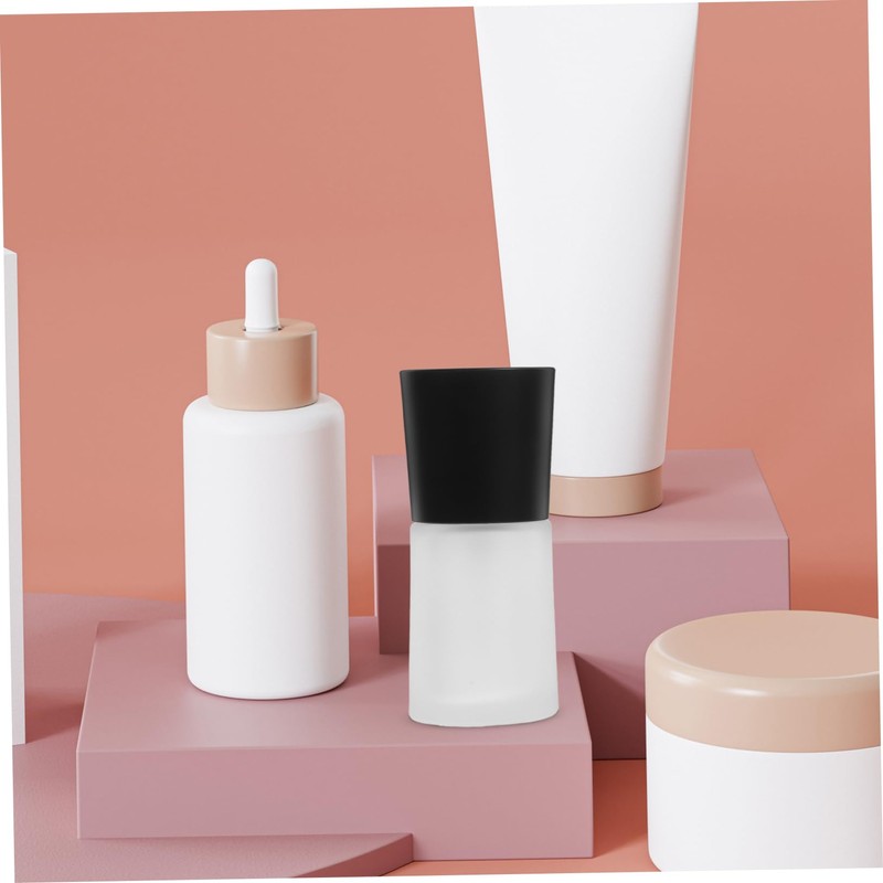 Gatuida 2Pcs Refillable Foundation Bottles Durable Cosmetics Containers with Press