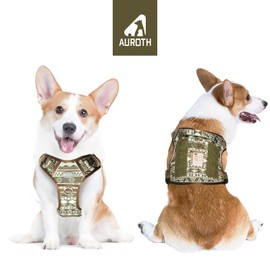 AUROTH Tactical Dog Harness for Large Dogs No Pull Adjustable Pet Harness Reflective K19 Working Training Easy Control Pet Vest Military Service Dog Harnesses