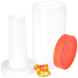 Carlisle FoodService Products Stor N' Pour Plastic Easy Pour Set, Pour Spouts, Bar Supplies with Complete Unit for Bar, 1 Quart, Orange