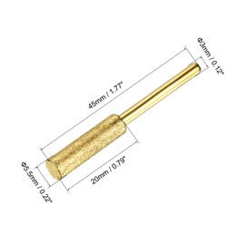 PATIKIL 7/32 Inch Diamond Chainsaw Sharpener, 16 Pack Titanium Plating Sharpening Stone Polishing Grinding File Tool, Golden