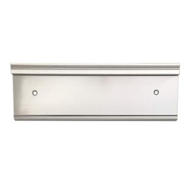 Aluminum Nameplate Holder, New, Modern Design, 8" x 2" (Silver, 5-Pack)
