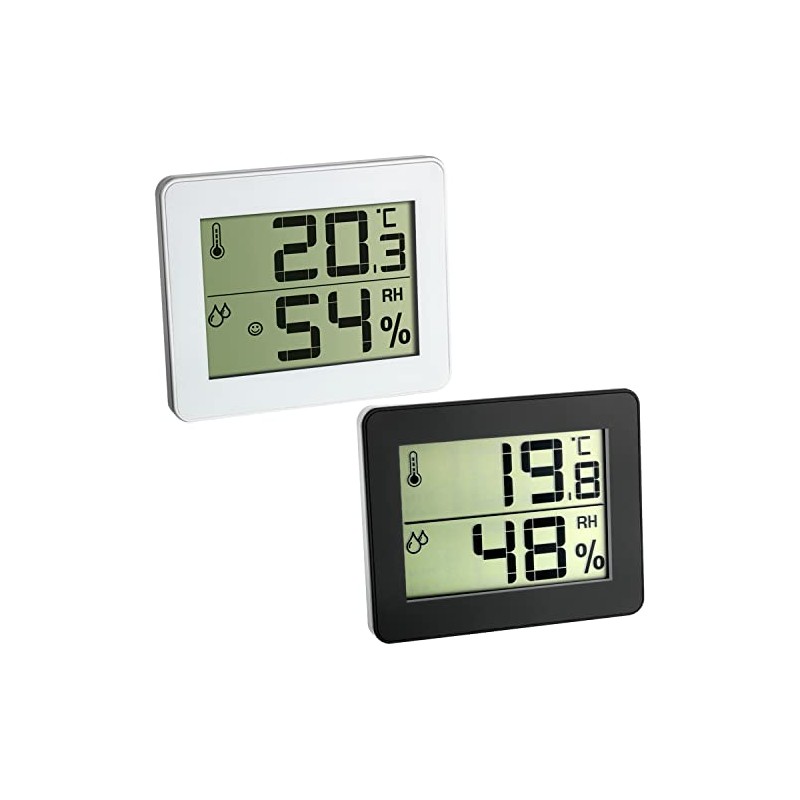 TFA 30.5027 Digital Thermometer Hygrometer Ultra-Flat Room Climate Control (Set