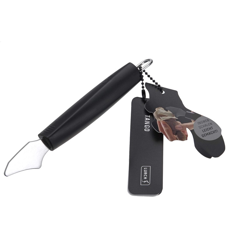 Lurch 230260 Tango Ginger Peeler, Stainless Steel, Black, 18.2 cm