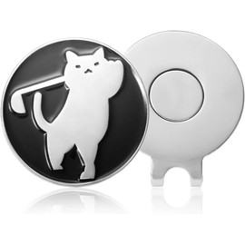 ワッペン屋Dongri Japan Import Animal Golf Ball Marker with Magnetic Hat Clip Funny Gifts for Men E0044 (Type1(Cat))