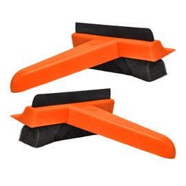 Tek Automotive Twin Pack 3in1 Ice Scraper and Squeegee - Heavy Duty, Non-Scratch, Windscreen Scraper for Cars, Essential Winter Car Accessories