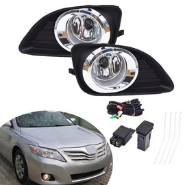 SEBLAFF 2-Pack Fog Lights Assembly with Bulbs, Switch Wiring Kit Left and Right Side Replacement for Camry 2010-2011