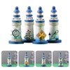4pcs Mini Lighthouse The Office Decor Miniatures Lighthouse Wooden Lighthouse
