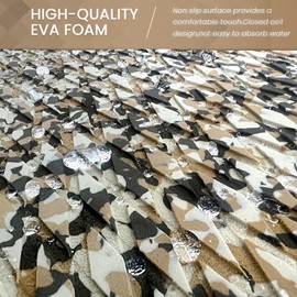 KXKZREN Camo Boat Flooring EVA Foam 47.2"x94.4" Self-Adhesive Camouflage Decking Floor Sheet Marine Traction Pad for Kayak Yacht Motorboat Fishing Boat Cooler Tops