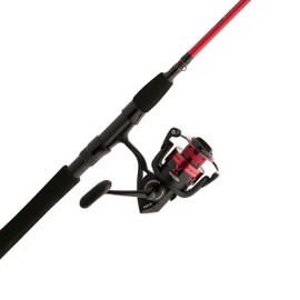 PENN Fierce IV Spinning Reel and Fishing Rod Combo,Black/Red