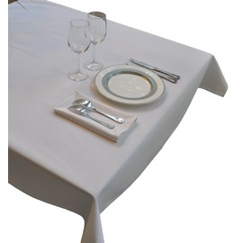 Nouvelle Legende Tablecloth - Commercial Grade 52 in. by 96 in. White