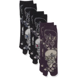 Healing Feet 93921 Casual Men's Healing Feet, Set of 3 pairs of 1 each of the Kuro x Ao, Kuro x Aka, and Murasaki