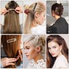 [WENJESO] 4 Pcs Carded Matte Painted Geometric Design Side/Bangs/Birth Hair
