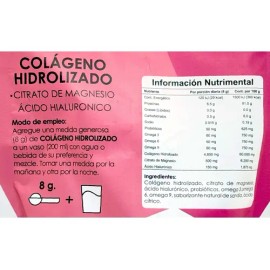 Colageno Hidrolizado Citrato De Magnesio 400 G Sandía Sanabi Sandía                                                                                   