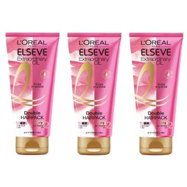 L'Oréal Paris Treatment Extraordinary Oil Double Hair Pack, Smooth Shine, 4.6 oz (130 g) x 3 Packs (3 Piece Set)