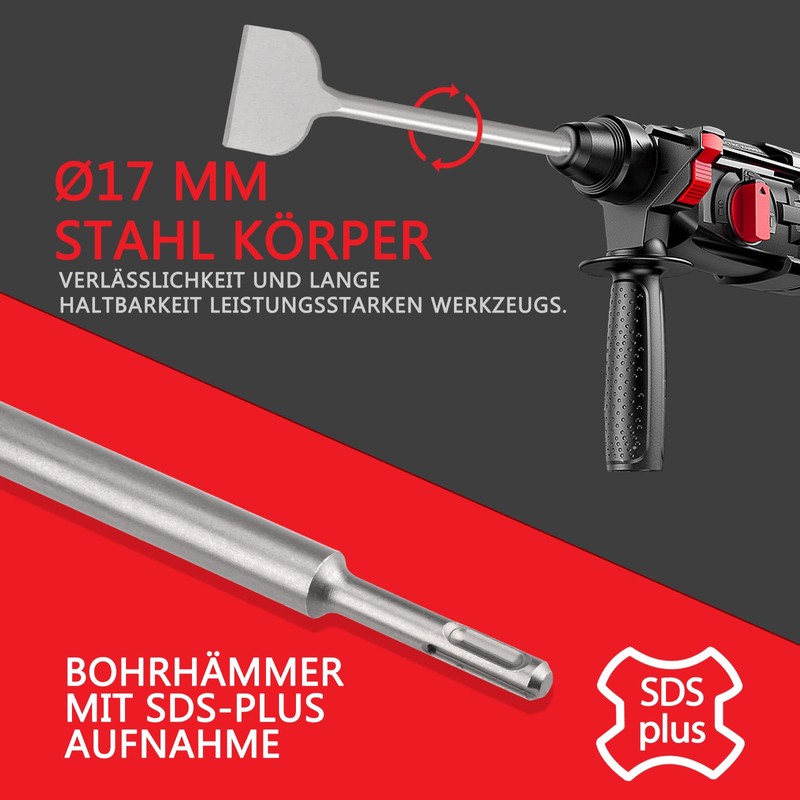 Flat Chisel SDS Plus 280 mm x 75 mm, Removal