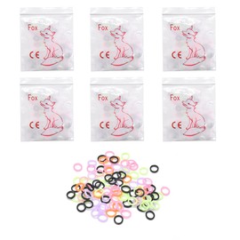 Angzhili 600 Pcs (6 Packs) Orthodontic Rubber Bands,4.5Oz Orthodontic Elastics,Latex Free Intraoral Elastic Bands,Multi-Colored (Fox 1/4")