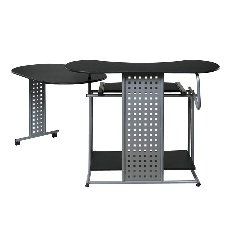 OneSpace Regallo Expandable L-Shaped Desk, Office Computer Desk with 2