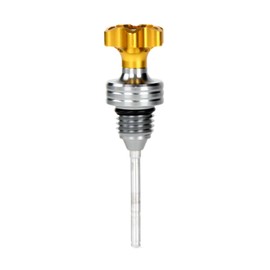 SUNQIAO Dirt Bike Dipstick, CNC Alloy Pit Bike Engine Oil Dipstick for CRF50 CRF70 KLX110 Z50 Z50J SSR 110cc Engine 125cc 150cc Dirt Bike Engine taotao ATV (Gold)