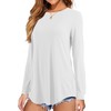 Amoretu Womens Round Neck Tunic Tops Fall Basic Long Sleeve