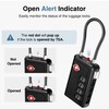Puroma TSA Approved Luggage Travel Locks with Open Alert Indicator,