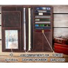 F&L CLASSIC Men's RFID Vintage Look Genuine Leather Long Bifold