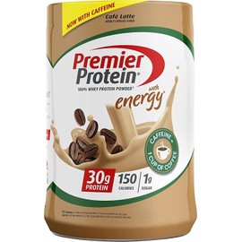 Premier Protein Powder, Cafe Latte , 30g Protein, 1g Sugar, 100% Whey Protein,