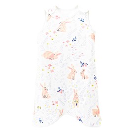 MOMSMENU Baby Sleeper, Summer, 100% Cotton, Soft, For Babies, Easy to Put on and Take Off, Prevents Sleeping and Cold, Pink