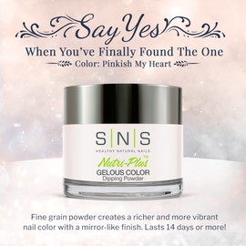 SNS Healthy Natural Nails SNS Nail Dip Powder, Gelous Color Dipping Powder - Pinkish My Heart (Natural/Nudes) - Long-Lasting Nail Color & Polish Lasts 14 Days - Odor-Free & No UV Lamp Needed