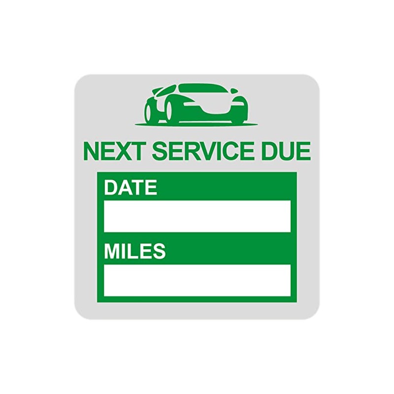 Oil Change Stickers Static Cling, MeshaKippa Green 60pcs Clear Oil
