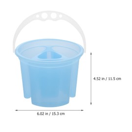 EXCEART Artist Brush Basins Plastic Painting Buckets with Handle 6-Inch Paint Brush Washer for Art Supplies Watercolor Water Bucket for Painting and Crafts