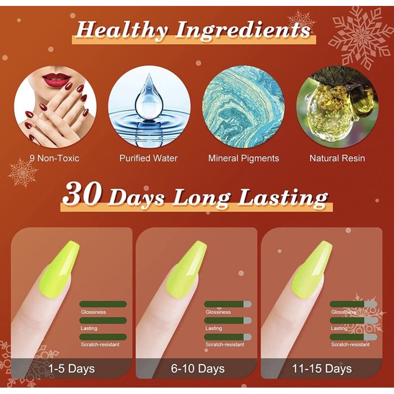 Ithky 27Pcs Set Soak Off UV Led Gel Nail Polish