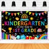 Mocsicka Kindergarten Graduation Backdrop Banner, Goodbye Kindergarten On My Way