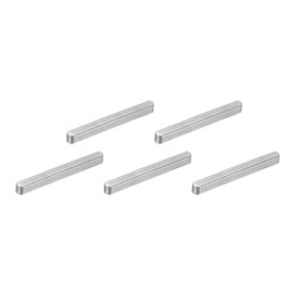 uxcell 5Pcs Round Ended Feather Key, 4 x 4 x 40mm Carbon Steel Parallel Drive Shaft Key Stock, Machine Keyway for Shaft Type Fastening Connection