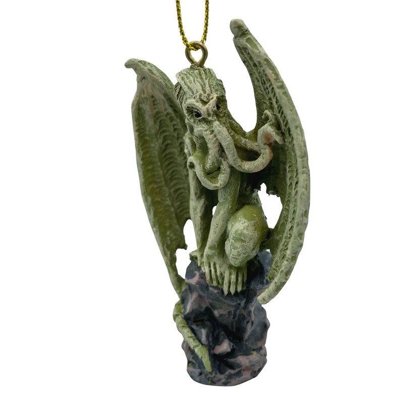 Cthulhu Octopus Sea Monster Creature on Rock Christmas Tree Ornaments