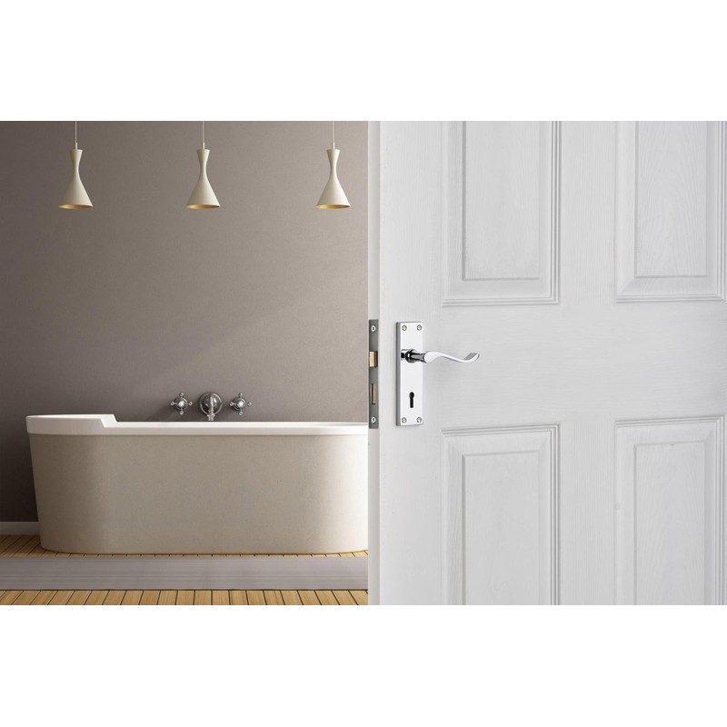 Designer Levers - Victorian Scroll Lever Door Handles - Polished