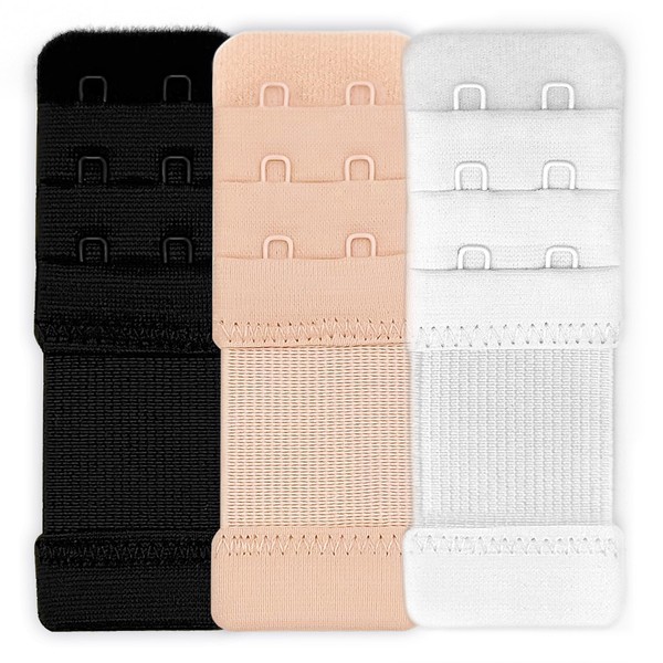 YISCOKO Bra Extender 2 Hook 3 Row,Soft Bra Extenders,Bra Strap