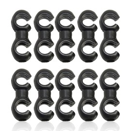 SeonFook 10pcs Bike Brake Cable Hook Clip S Shape Wire Buckle Lightweight 360 Degree Swivel Clamp for Bicycle MTB Organization