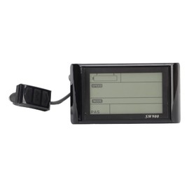 Asixxsix Electric Bike SW900 Panel, 24V 36V 48V 60V LCD Meter 5 Pin Electric Bike Panel, LCD Display Meter Cycling Computer, E Bikes and Scooters Handlebars Accessories