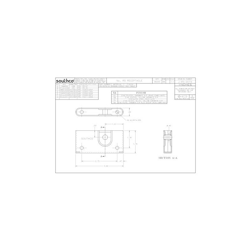 Southco Heavy Duty Roto Lock Kit - Concealed Panel Fastening