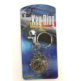 Custom Accessories Biker Wallet Key Ring 16" Nickel Steel Pocket Chain with Swivel Snap 44471