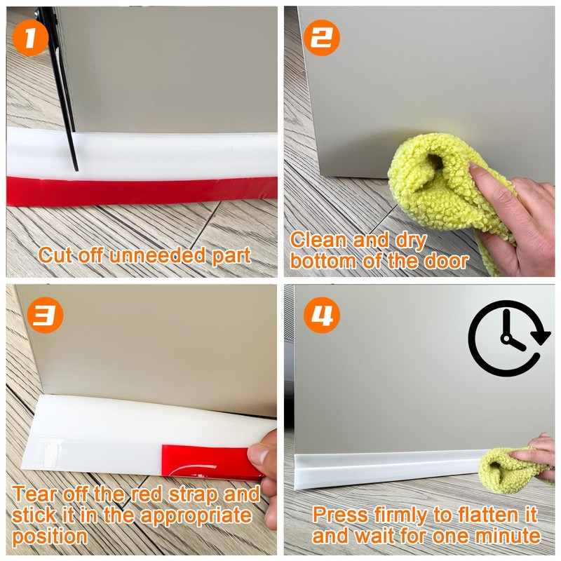 2 Pack 32 inch Door Draft Stopper Under Door Draft