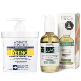 Advanced Clinicals Retinol Body Lotion + Firming Collagen Body Oil 2pc Set | Fra