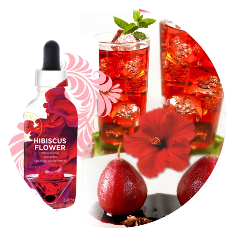 Wild Hibiscus Flower Company Hibiscus Flower All Natural Cocktail Concentrate,