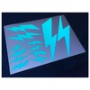 Veloviz Reflective Lightning Bolt (Assorted) Blue Die-Cut Vinyl Cargo Bike