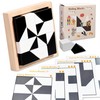 Block Puzzle, Plastic Cube Puzzle with Storage Tray Hidden Geometric