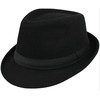 INOGIH Classic Felt Short Brim Fedora Hat Jazz Trilby Panama