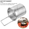 PRETYZOOM Pasta Strainer with Handle, Metal Pasta Cooking Basket, Insert