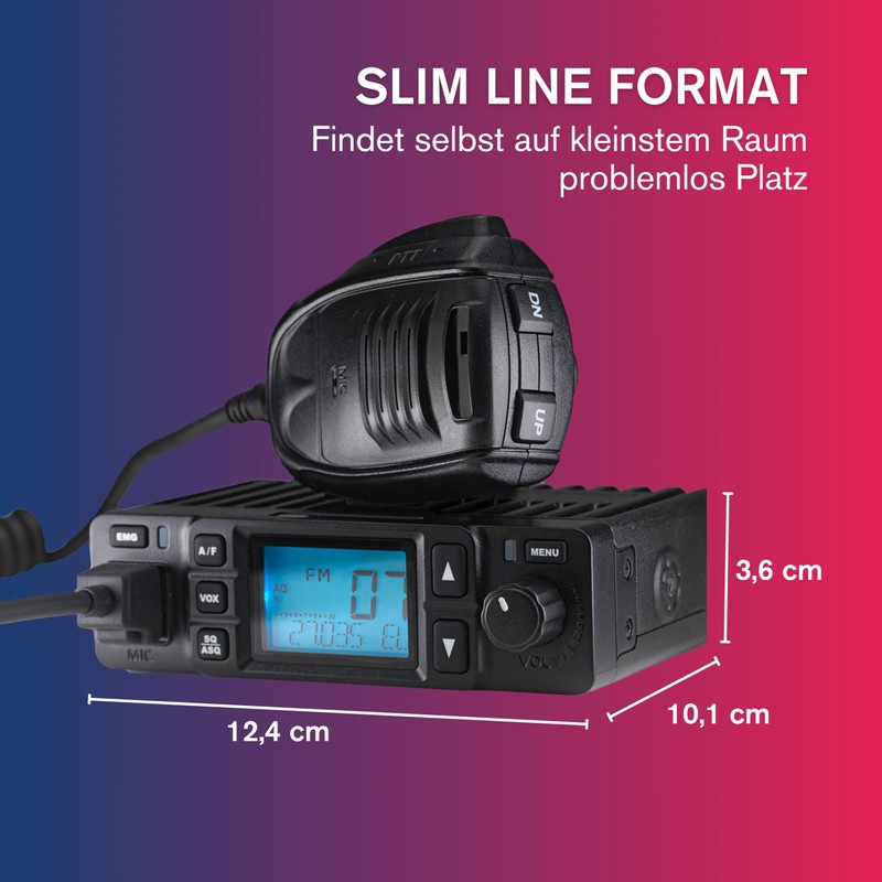 Albrecht AE6290 CB Radio, 12629, with Integrated Repeater/Relay Function, 12/24V,