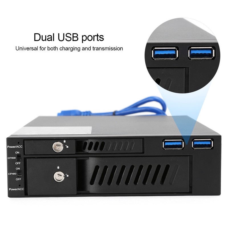 Hard Disk Mobile Rack Case DualDisk Optical Drive Extraction Box